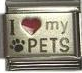 Red heart laser - I love my pets 9mm Italian Charm